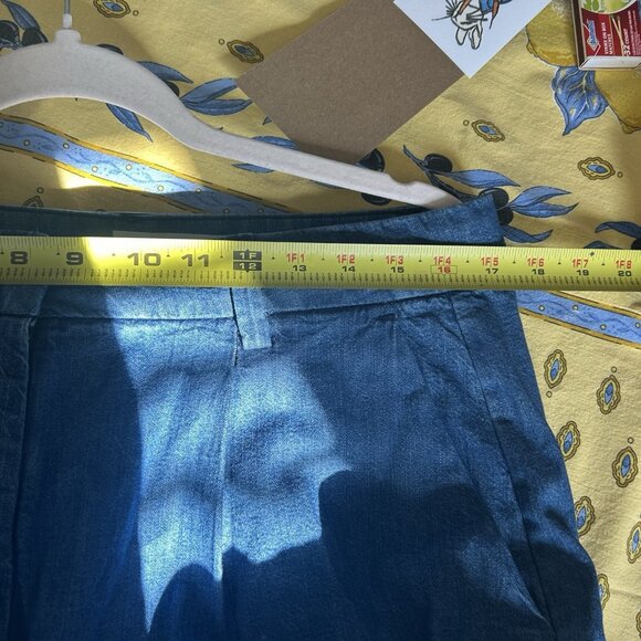 Old Navy Womens hi Wide Leg Jeans Trousers 12 Blue Denim Career Casual Feminine - Picture 3 of 10